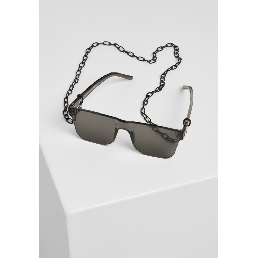 Urban Classics - 105 Chain Sunglasses blk/blk one size Sunglasses - Black/Black
